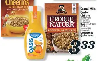 Marché Richelieu General mills, quaker céréales | general mills, quaker cereal offer