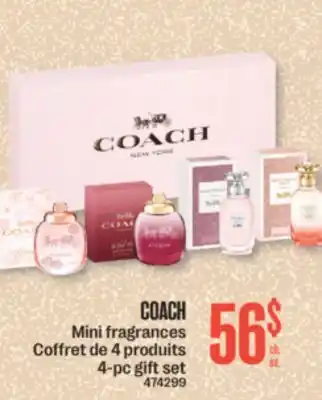 Jean Coutu Coach mini fragrances 4-pc gift set offer