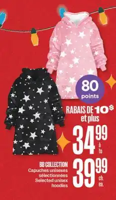 Jean Coutu Bb collection selected unisex hoodies offer
