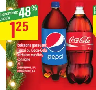 Maxi Boissons gazeuses pepsi ou coca-cola, 2 l offer