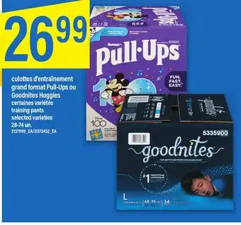 Maxi Culottes d'entraînement grand format pull-ups ou goodnites huggies, 28-74 un offer