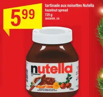 Maxi Tartinade aux noisettes nutella, 725 g offer