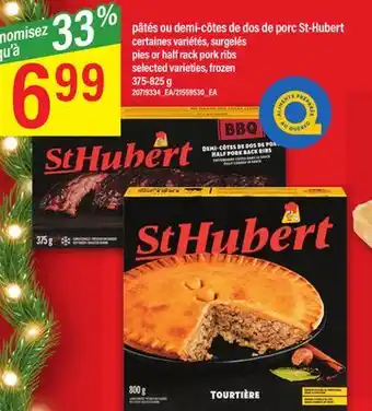 Maxi Pâtés ou demi-côtes de dos de porc st-hubert offer