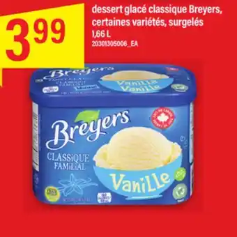 Maxi Dessert glacé classique breyers, 1,66 l offer