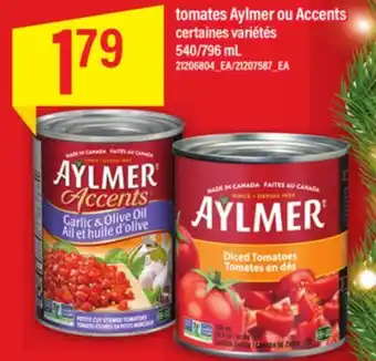 Maxi Tomates aylmer ou accents, 540/796 ml offer