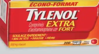 Brunet Tylenol acétaminophène sélectionné 500 mg, 200 comprimés ou caplets, action rapide 120 caplets offer