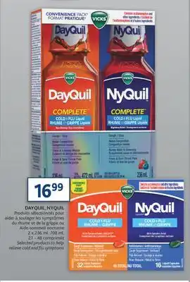 Brunet Vicks dayquil, nyquil produits sélectionnés pour aider à soulager les symptômes du rhume et de la grippe ou aide-sommeil noct offer