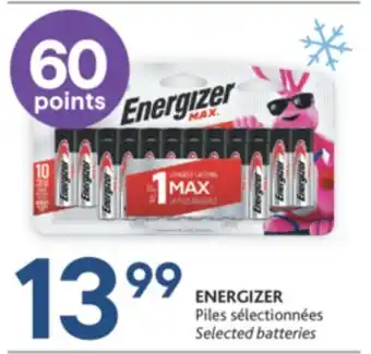 Brunet Energizer piles sélectionnées offer