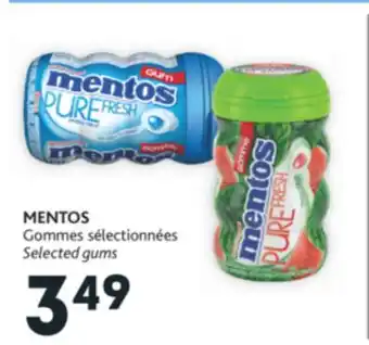 Brunet Mentos gommes sélectionnées offer