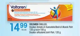 Uniprix Voltaren emulgel douleur dorsale et musculaire back & muscle pain douleur articulaire/joint pain offer