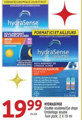 Uniprix Hydrasense gouttes oculaires/eye drops emballage double/twin pack offer