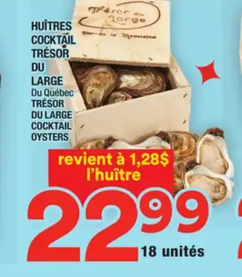 Super C Huîtres cocktail trésor du large | trésor du large cocktail oysters offer