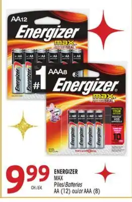 Uniprix Energizer max piles/batteries offer