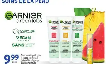 Uniprix Garnier soins ou nettoyants pour le visage sélectionnés/selected facial care or cleansing products offer