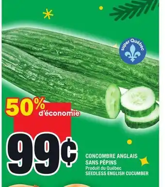 Super C Concombre anglais sans pépins | seedless english cucumber offer