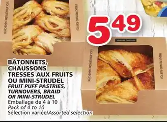 Marches Tradition Fruit puff pastries, turnovers, braid or mini-strudel offer