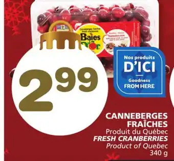 Marches Tradition Fresh cranberries offer