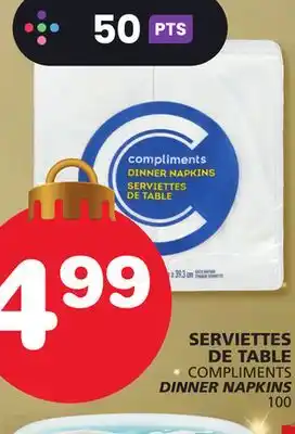 Marches Tradition Compliments dinner napkins offer