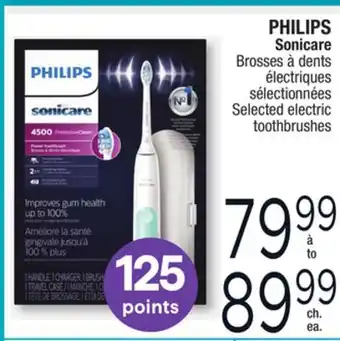 Jean Coutu Philips selected electric toothbrushes offer