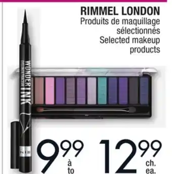 Jean Coutu Rimmel london selected makeup products offer
