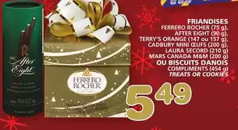 Marches Tradition Ferrero rocher (75g), after eight (90g) treats offer