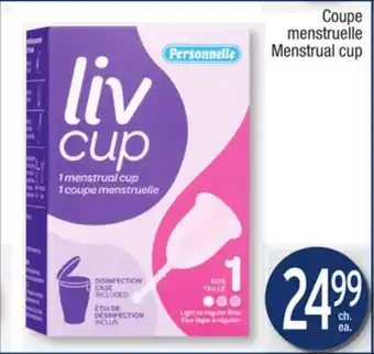 Jean Coutu Personnelle menstrual cup offer