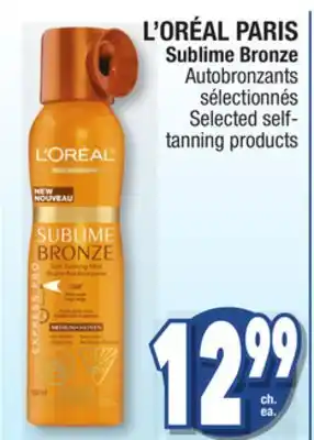 Jean Coutu L'oréal paris sublime bronze selected self-tanning products offer