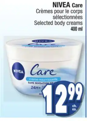 Jean Coutu Nivea care selected body creams offer