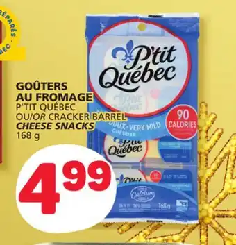 Marché Bonichoix P'tit québec or cracker barrel cheese snacks offer