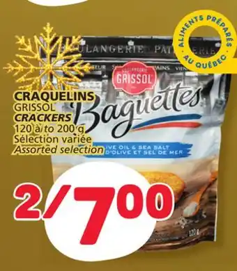 Marché Bonichoix Grissol crackers offer