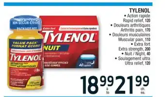 Jean Coutu Tylenol rapid relief, arthritis pain, muscular pain offer