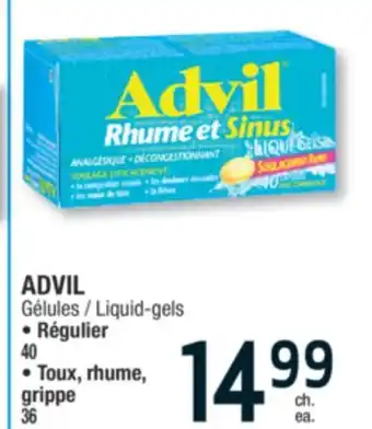Jean Coutu Advil liquid-gels régulier 40 • toux, rhume, grippe 36 offer