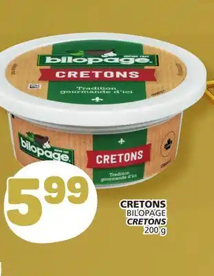 Marché Bonichoix Bilopage cretons offer