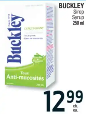 Jean Coutu Buckley syrup offer