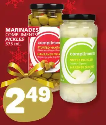 Marché Bonichoix Compliments pickles offer