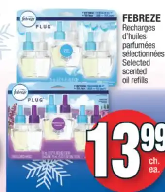 Jean Coutu Febreze selected scented oil refills offer