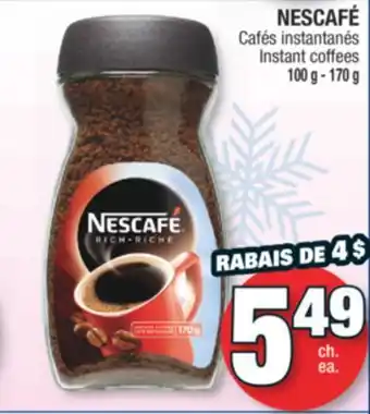Jean Coutu Nescafé instant coffees offer