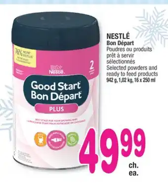 Jean Coutu Nestlé bon départ selected powders and ready to feed products offer