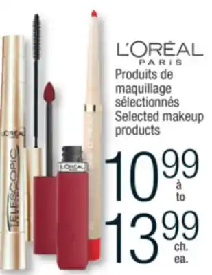 Jean Coutu L'oréal paris selected makeup products offer