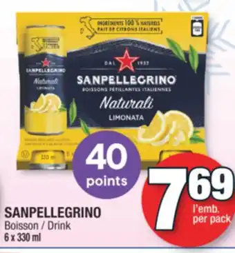 Jean Coutu Sanpellegrino drink offer
