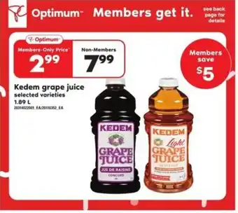 Loblaws Kedem Grape Juice 1.89L offer