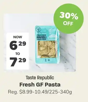 Blush Lane Organics Taste Republic Fresh GF Pasta offer