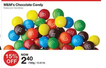 Bulk Barn M&m's chocolate candy offer