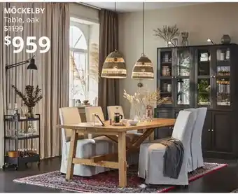 IKEA Möckelby table, oak offer