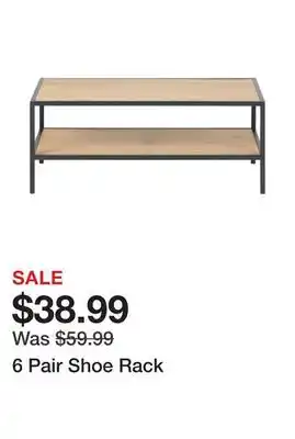 Wayfair 6 pair shoe rack offer