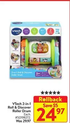 Walmart Vtech 2-in-1 roll & discover roller drum offer