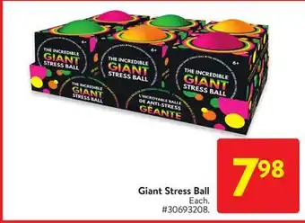 Walmart Giant stress ball offer