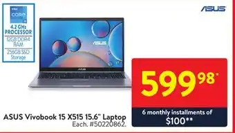 Walmart Asus vivobook 15 x515 15.6 laptop offer