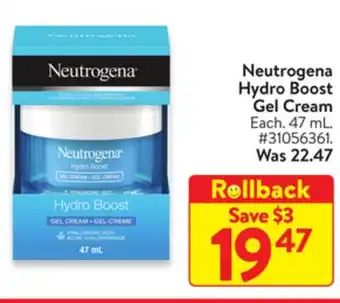 Walmart Neutrogena hydro boost gel cream offer