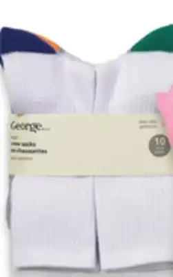 Walmart Kids' george socks 10-pack offer